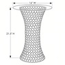 Crystal Beaded Lit Accent Table with Glass Top, Clear, large