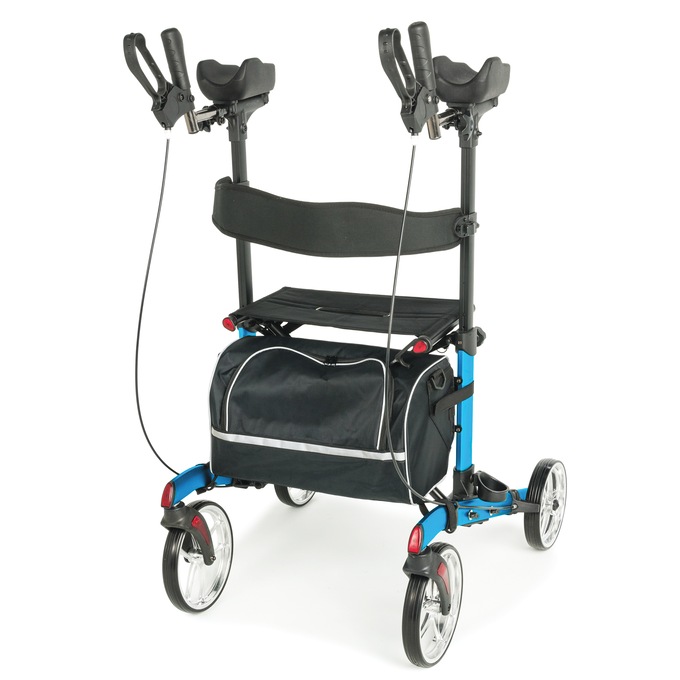 Upright Rollator, Blue, large