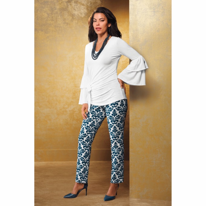 Ikat Printed Pant, , large