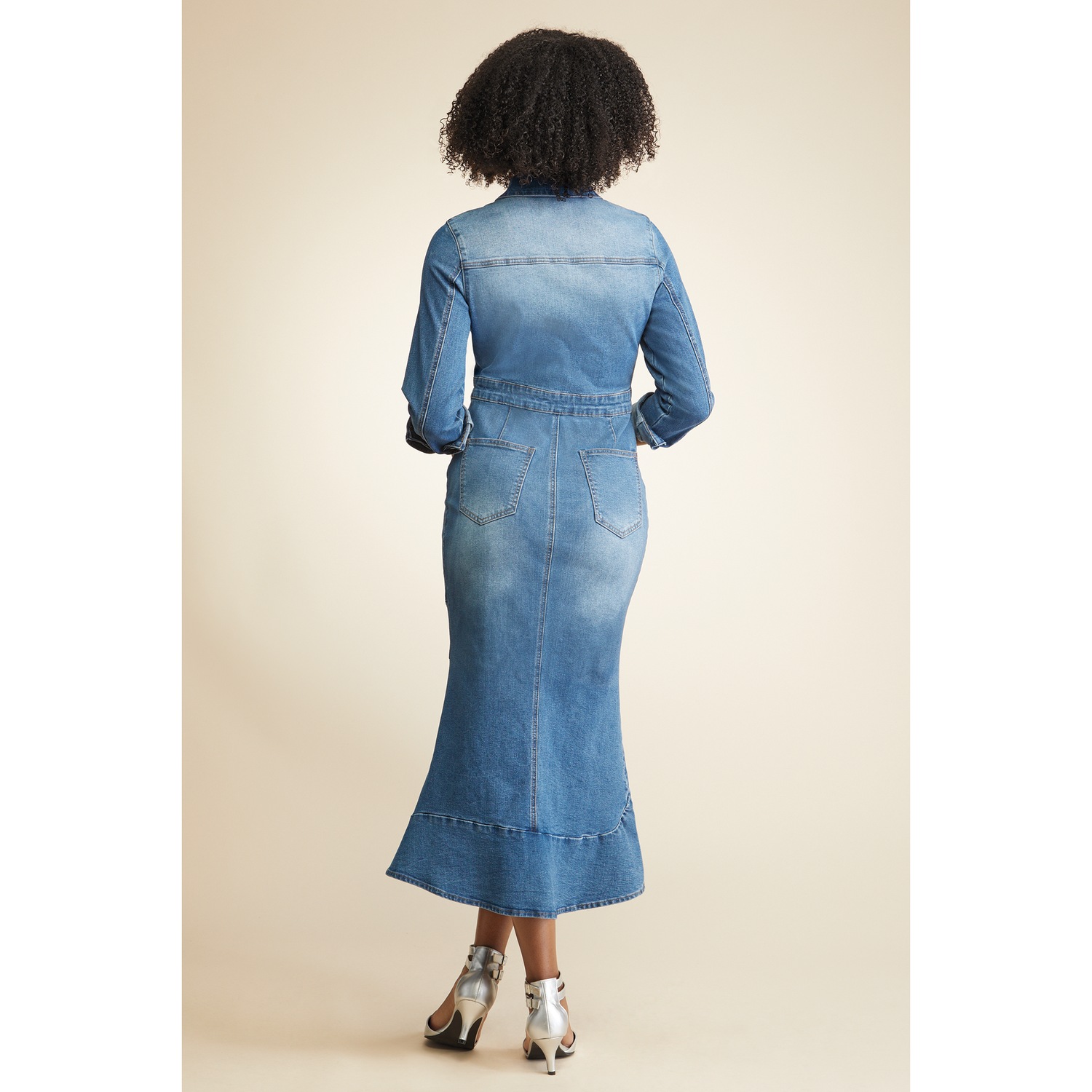 stretch denim sheath dress Vashie Denim Sheath Dress