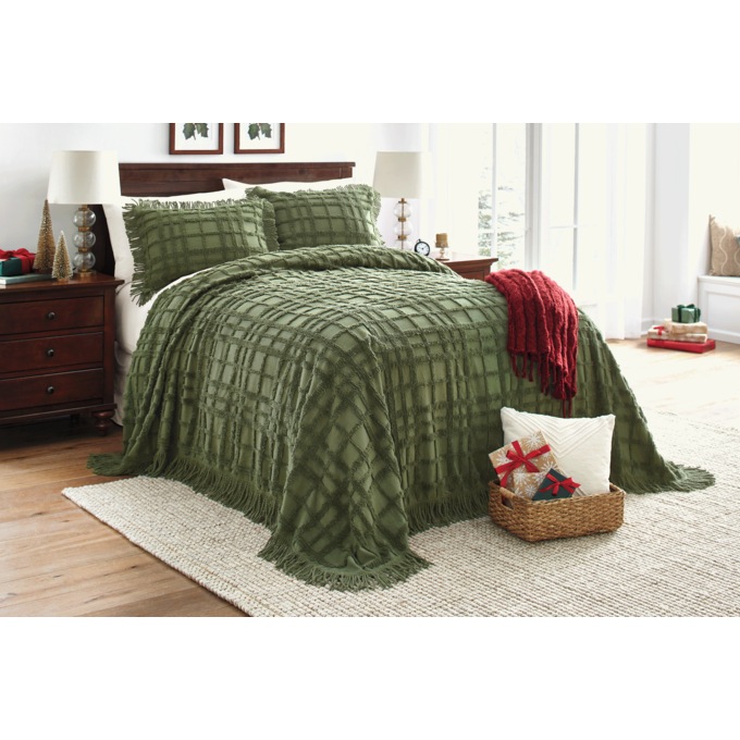 Plaid Chenille Sham, , large