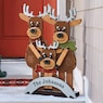 Chunky Wood Welcome Reindeer Family, , large