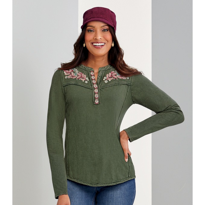 Ashley Embroidered Top, , large
