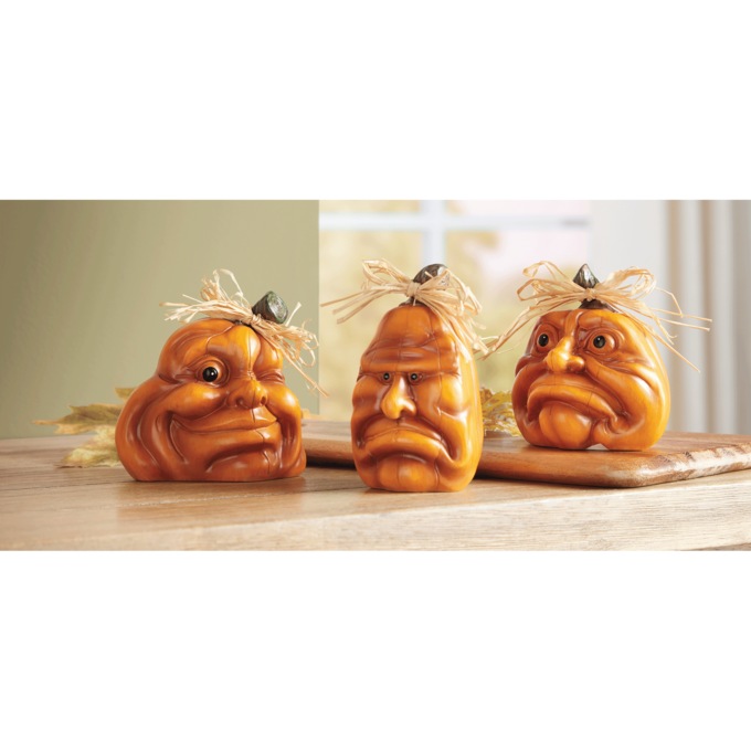 Set of 3 Pumpkin Faces, , large
