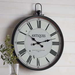 Black Station Wall Clock, , large