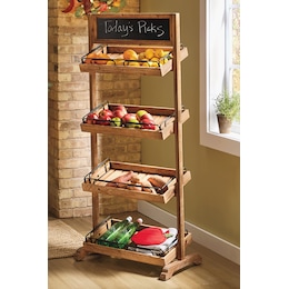 4-Tier Open Shelf Storage Organizer, , large
