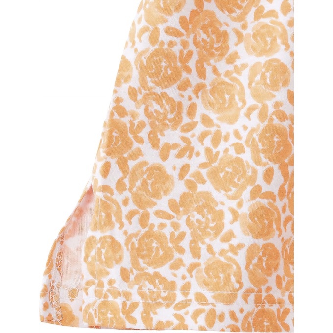 Print Shorty Pajama, Cantaloupe Floral, large