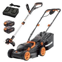 Worx 40-Volt Mower &amp; 20-Volt String Trimmer Bundle, , large