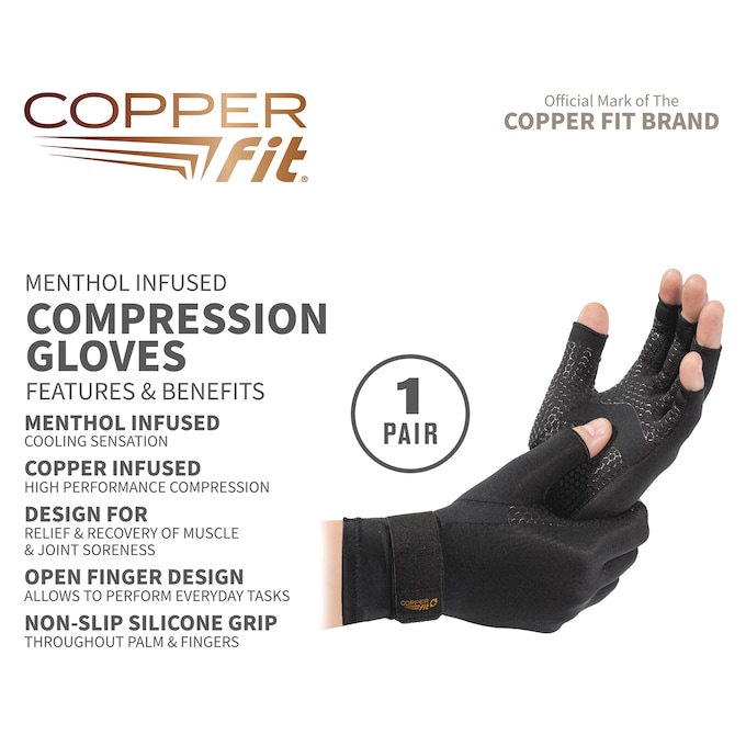 Copper Fit Ice Compression Gloves, , large