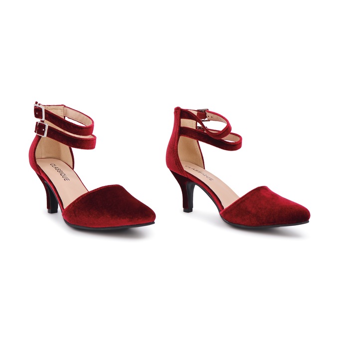 Classique Velvet Camlo Ankle Strap Pump, , large