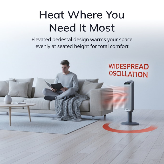Lasko Digital Pedestal Heater, , large