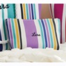 Personalized Striped Pouch, Purple Stripe, large