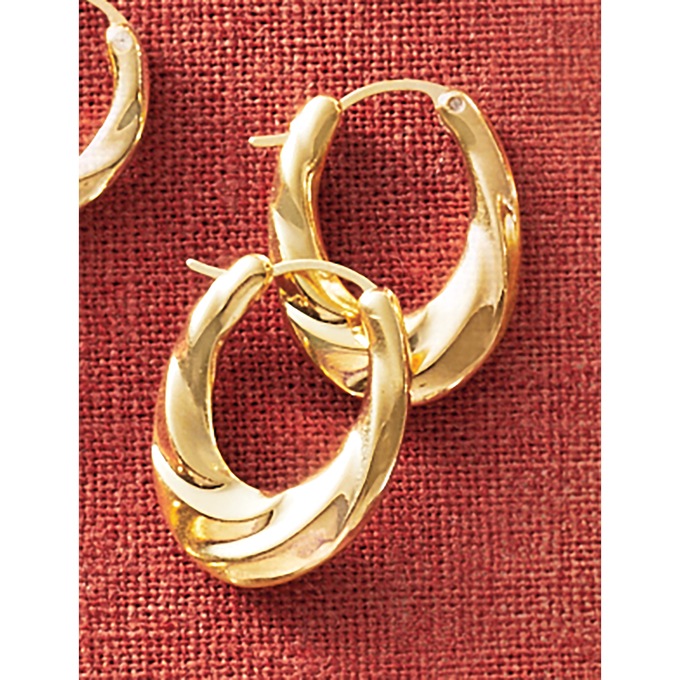 10K Gold Nano Diamond Resin Hoops, , large