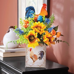 Rooster Floral Arrangement, , large