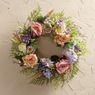 Pink Rose Peach Peony Floral Wreath, , large