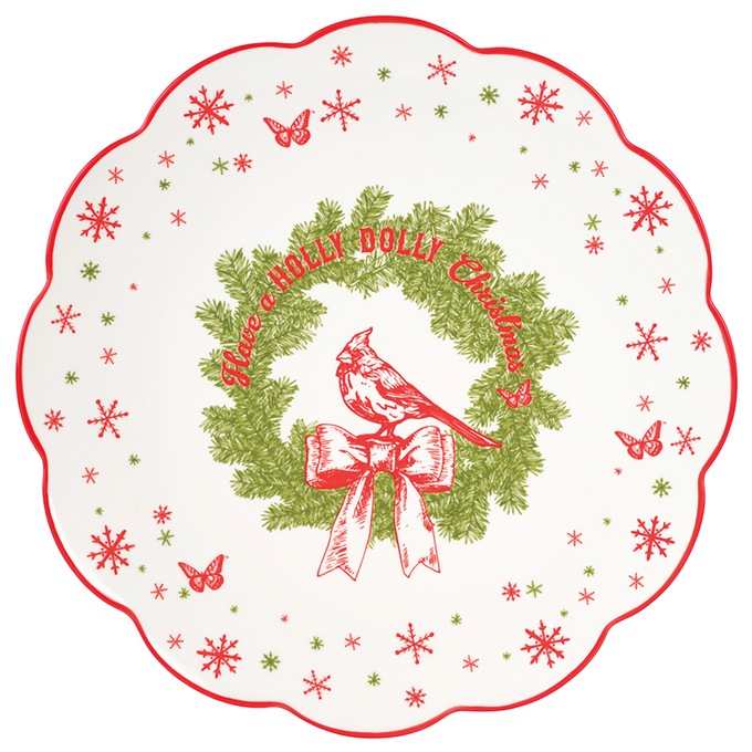 Dolly Parton Holiday Toile 13-Inch Serving Platter, , large