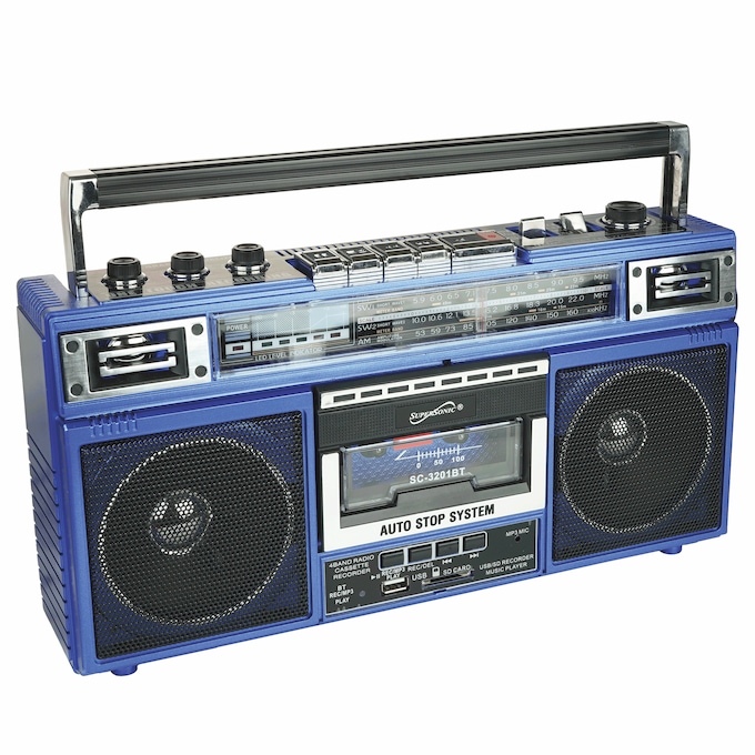 Supersonic 4-Band Radio and Cassette Player with Bluetooth, , large