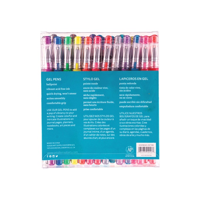 Art Alternatives 48-Piece Gel Pen Set, , large