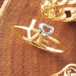 10K Gold Love Ring, , large