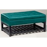 Hudson Storage Bench, Teal, large
