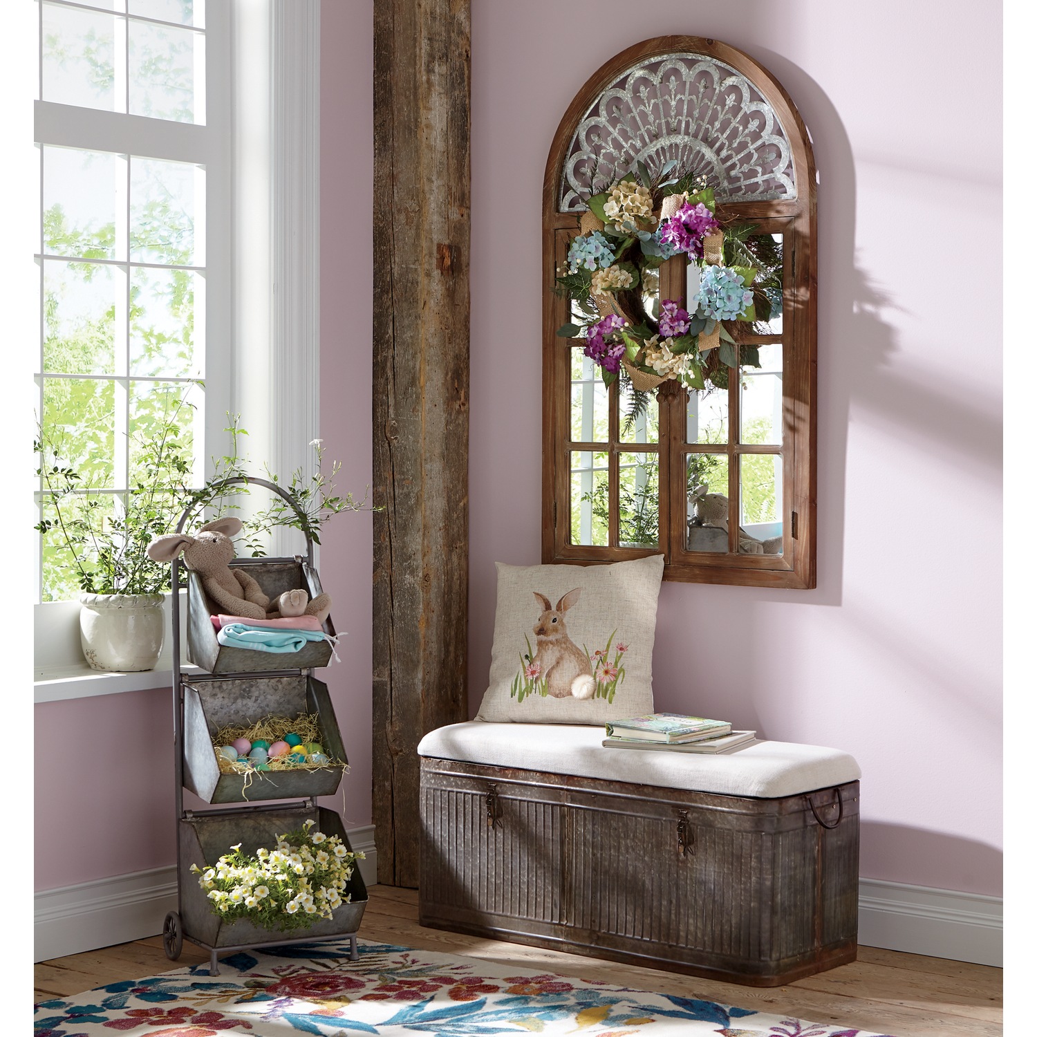 Galvanized Storage Bench Montgomery Ward They make a stylish occasional perch too.