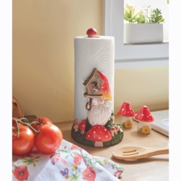 Gnome Mushroom Paper Towel Holder, , large