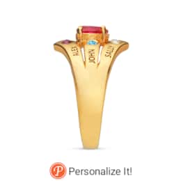 Mom & Family Birthstones Ring, , large