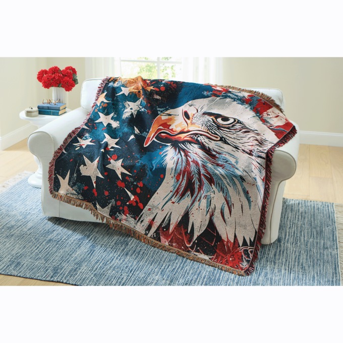 Proud Eagle Tapestry Throw, , large