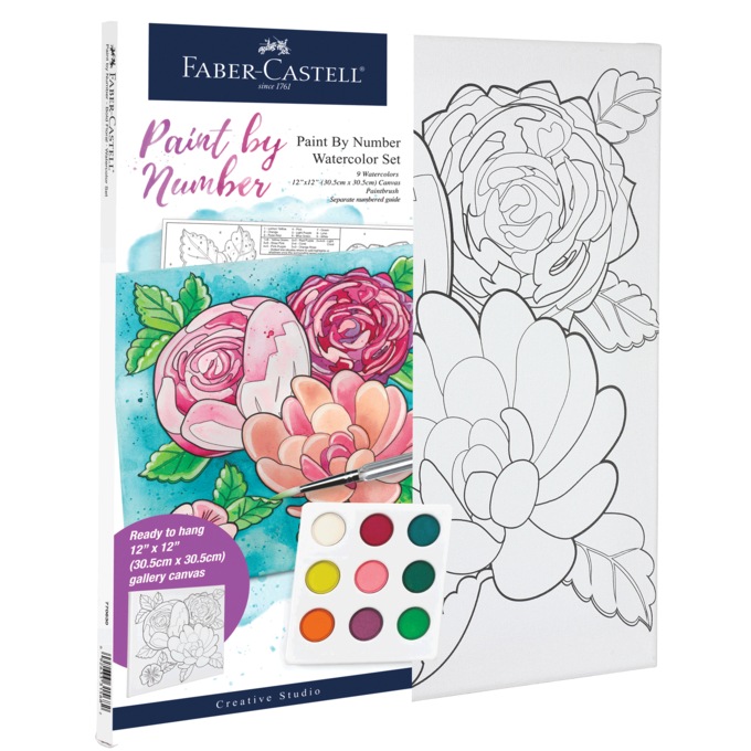 Faber-Castell Paint-by-Number Watercolor Set, , large