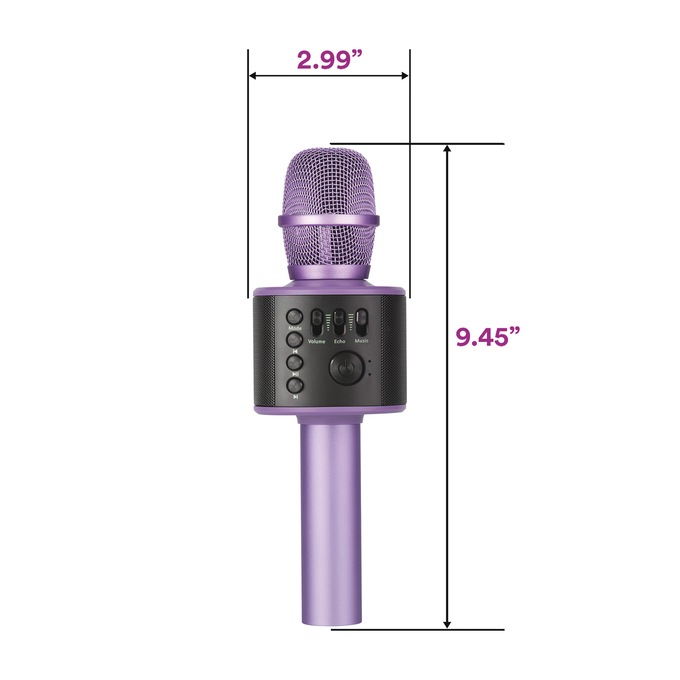 Wireless Karaoke Microphone, Purple, large