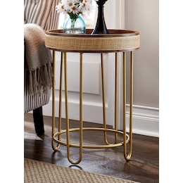 Rattan End Table, , large
