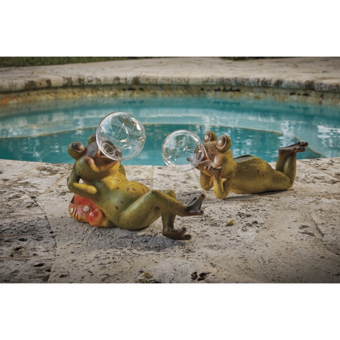 Set of 2 Bubble Gum Frogs, Green, large