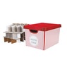 Simplify 60-Ct. Christmas Ornament Storage Organizer, Red White Stripe, large