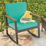 Bisbee Wicker Chair, Teal, large