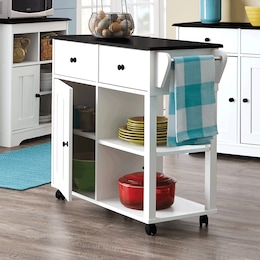 Katie Kitchen Cart with Storage, , large