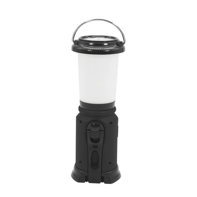 Lantern Flashlight Radio, Black, large