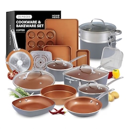 Home Hero 20-Piece Coppertone Cookware &amp; Bakeware Set, , large