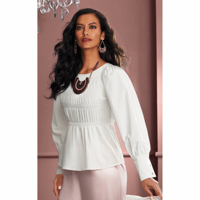 Bailey Smocked Top, , large