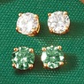 Lab-Created Diamond Color/White 2-Pair Post Earring Set, , large