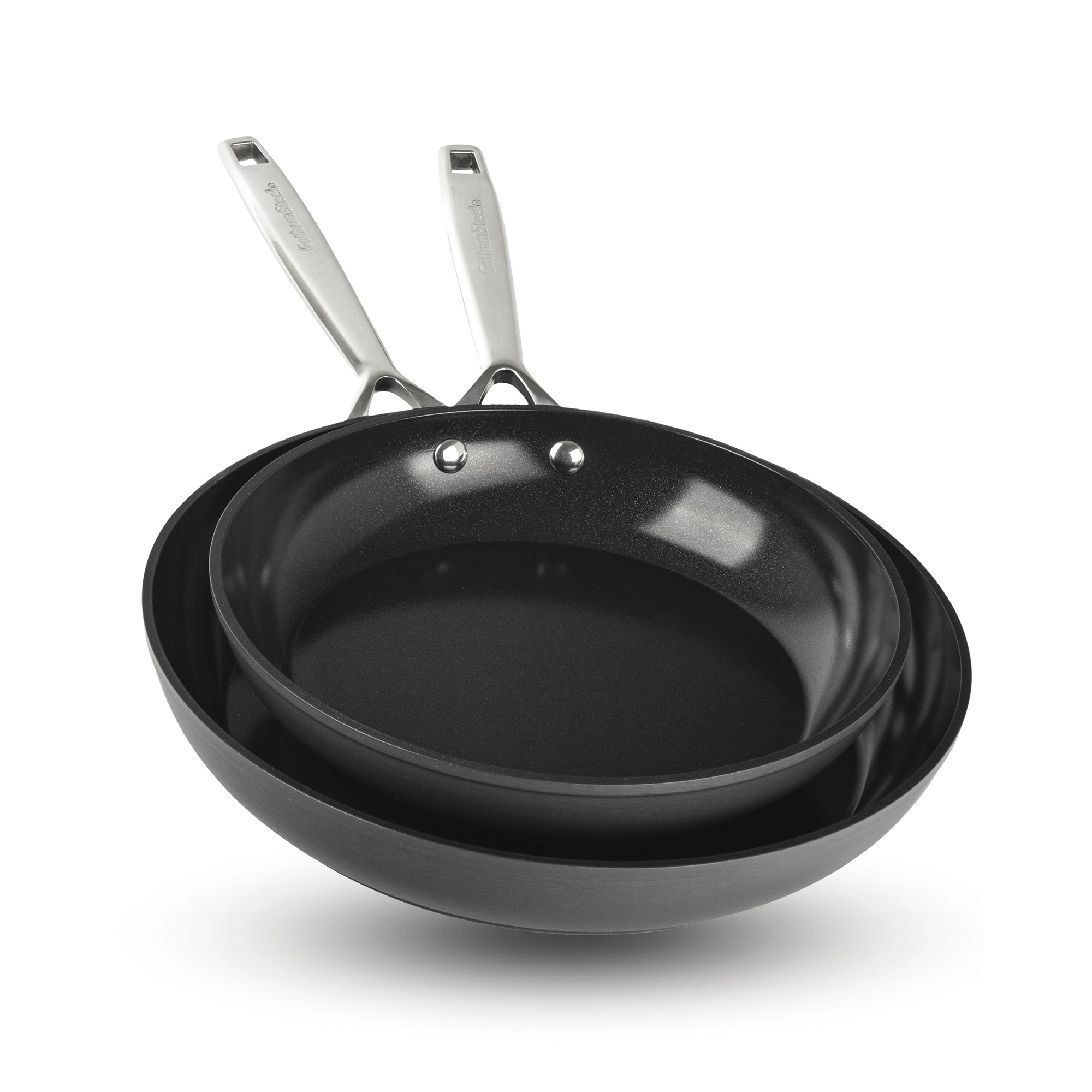 Gotham Steel Hard Anodized 2-Piece Fry Pan Set, , large