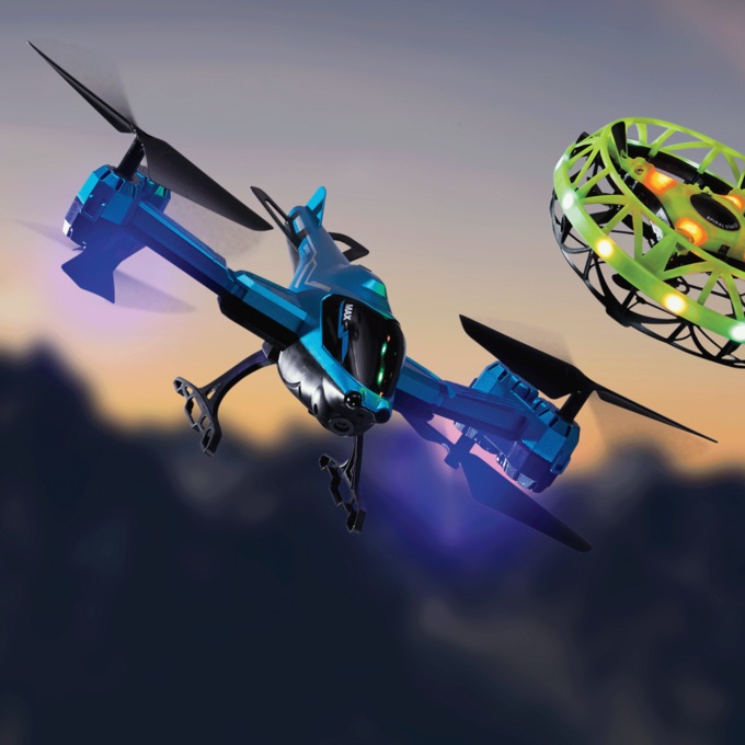 RC 2.4 GHz Drone Copter, Blue, large