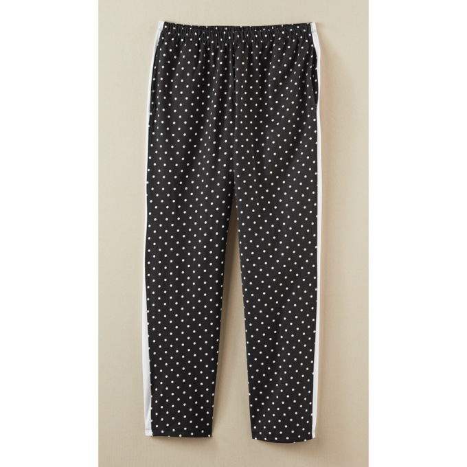 Contrast Stripe Pant, Black White Dot, large