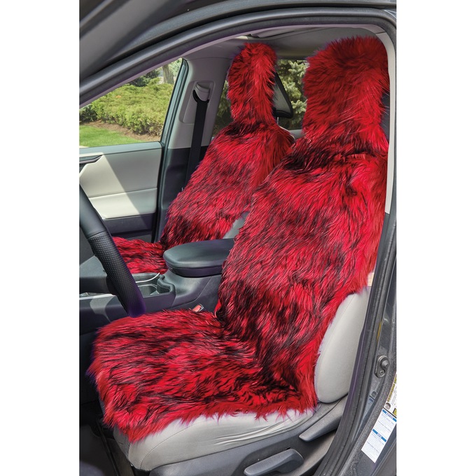 Set of 2 Fuzzy Car Seat Covers, , large