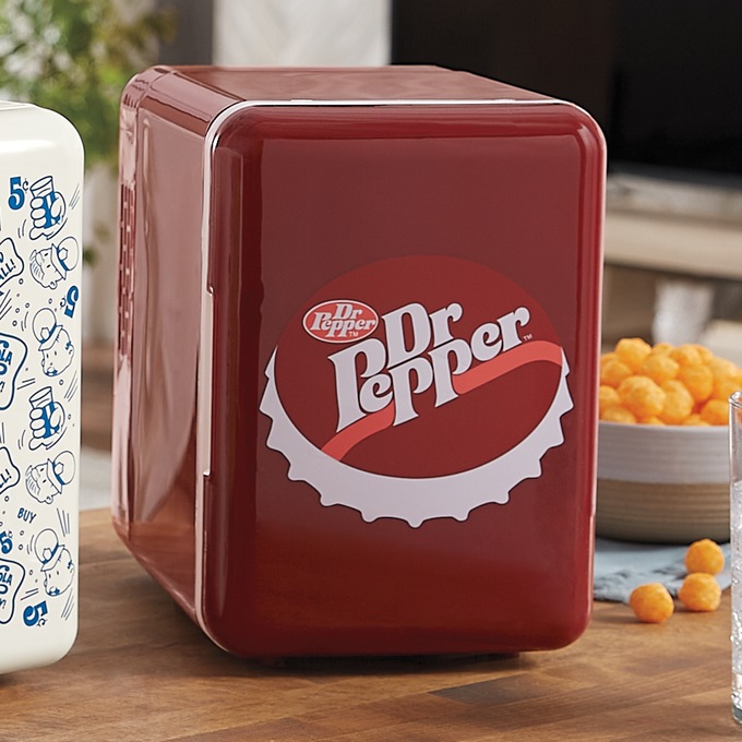 Retro Branded 6-Can Mini Fridge, , large