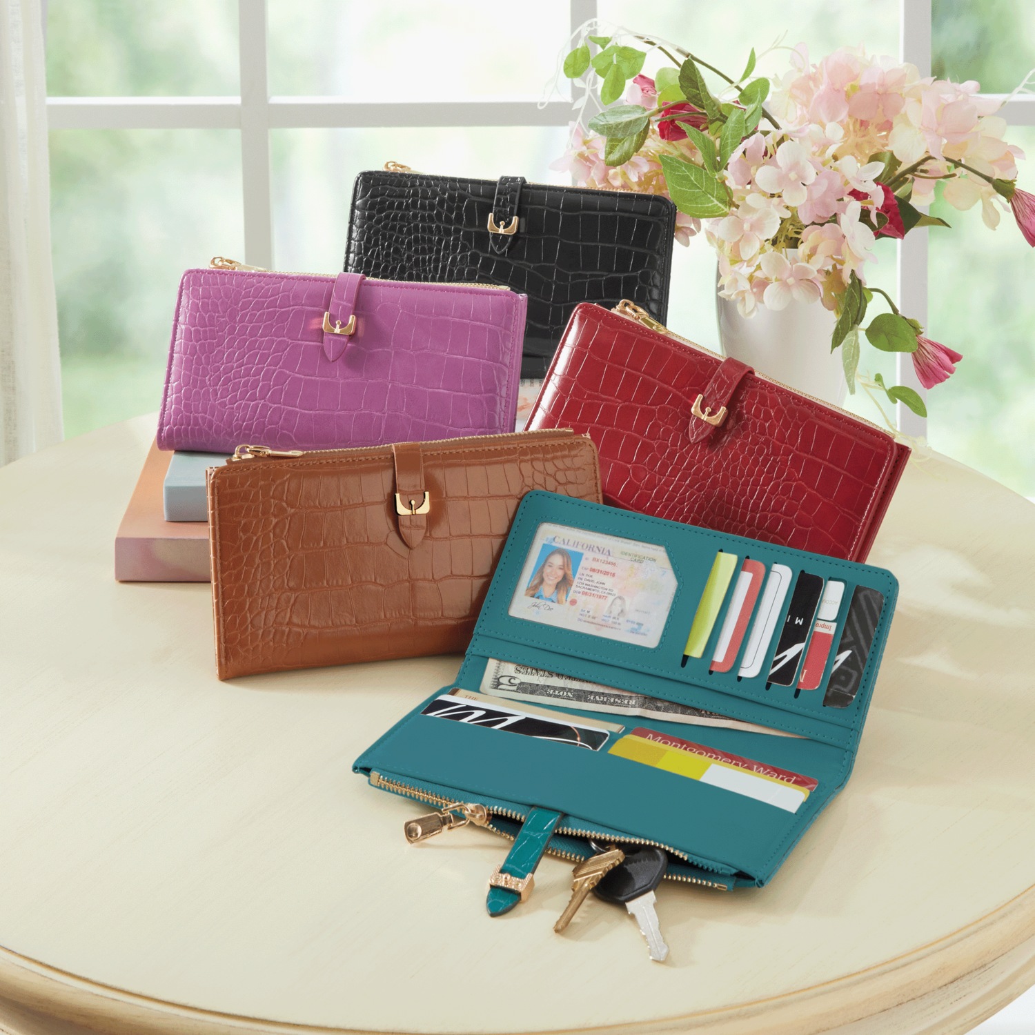 Women's Faux-Croco Wallet | Montgomery Ward
