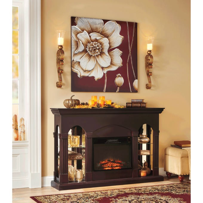 Goldtone Ruby Wall Sconce, , large