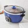 Green Life Slow Cooker Healthy Duo 6-Quart Slow Cooker, Blue, large
