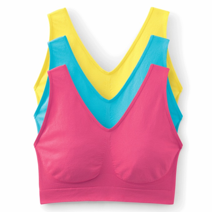 3-Pack Comfort Bras, , large