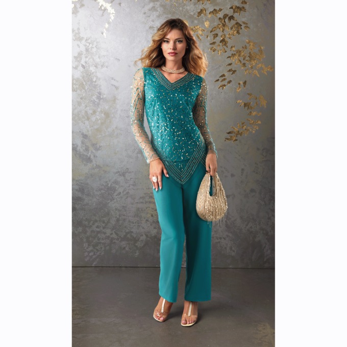 Selena Embellished Pant Set, , large