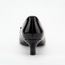 Midnight Velvet Cutout Bow Kitten Heel, Black Patent, large